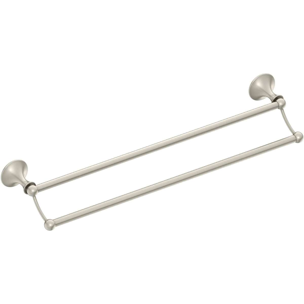 Moen Lounge Collection Brushed Nickel 24" Dual Towel Rail, DN7722BN