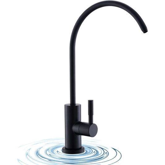 Matte black drinking water faucet, no air gap stainless steel filter faucet