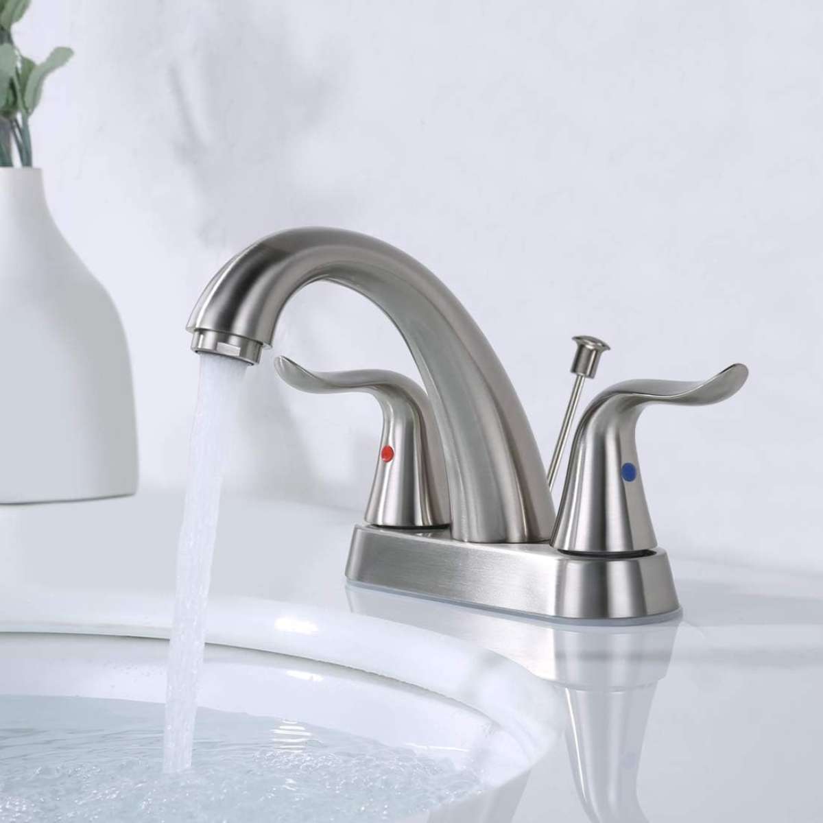 WOWOW Bathroom Faucets 2 4-Inch Central Bathroom Sink Faucets