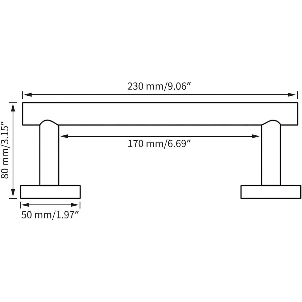 Miyili Kitchenette Towel Rail 9 Inch Stainless Steel Rod, A01BG23A