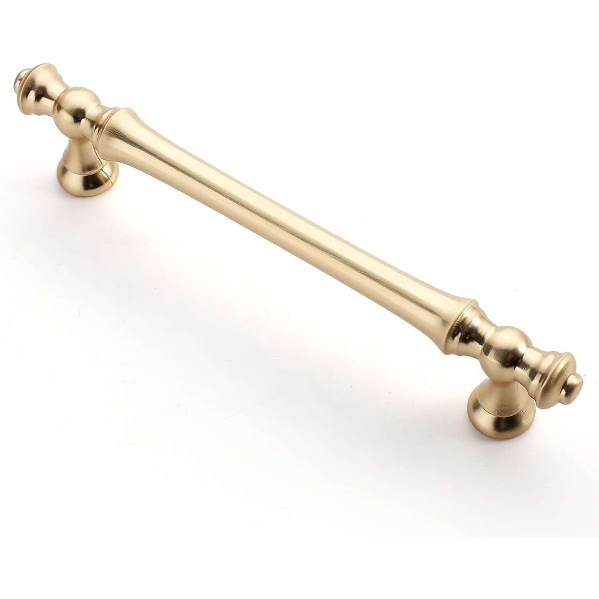 Asidrama 10-Piece 5" (128mm) Brushed Brass Kitchen Cabinet Handles