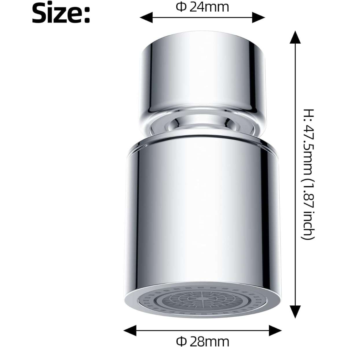 Faucet aerator and faucet replacement parts 55/64