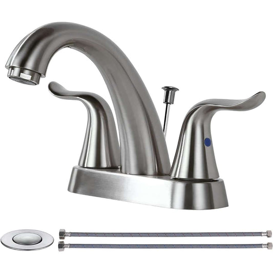 WOWOW Bathroom Faucets 2 4-Inch Central Bathroom Sink Faucets