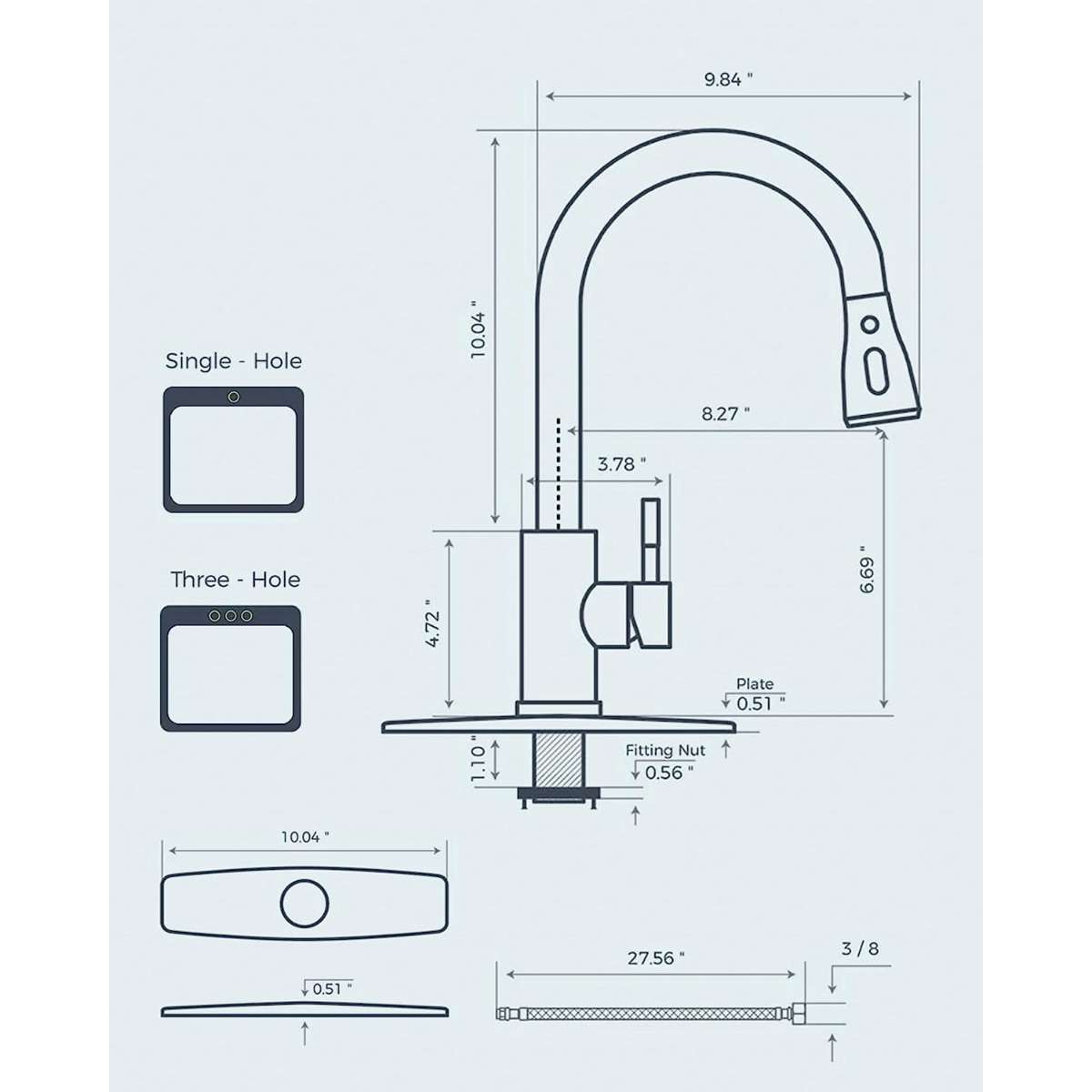 FORIOUS Kitchen Faucets