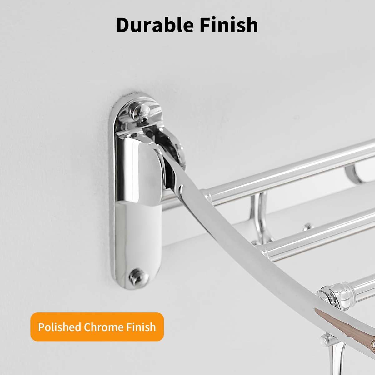 BESy 24-inch polished chrome towel rail