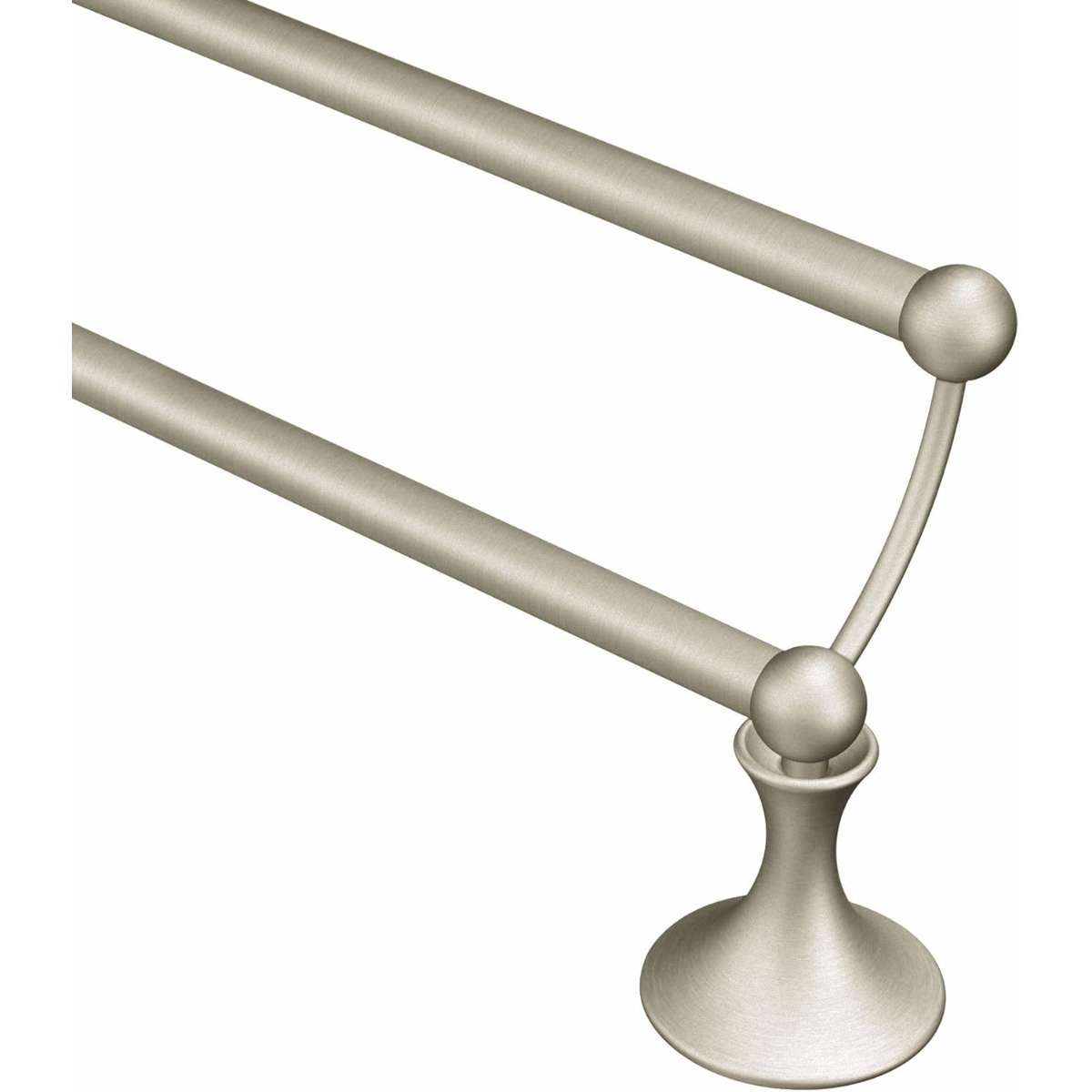 Moen Lounge Collection Brushed Nickel 24" Dual Towel Rail, DN7722BN