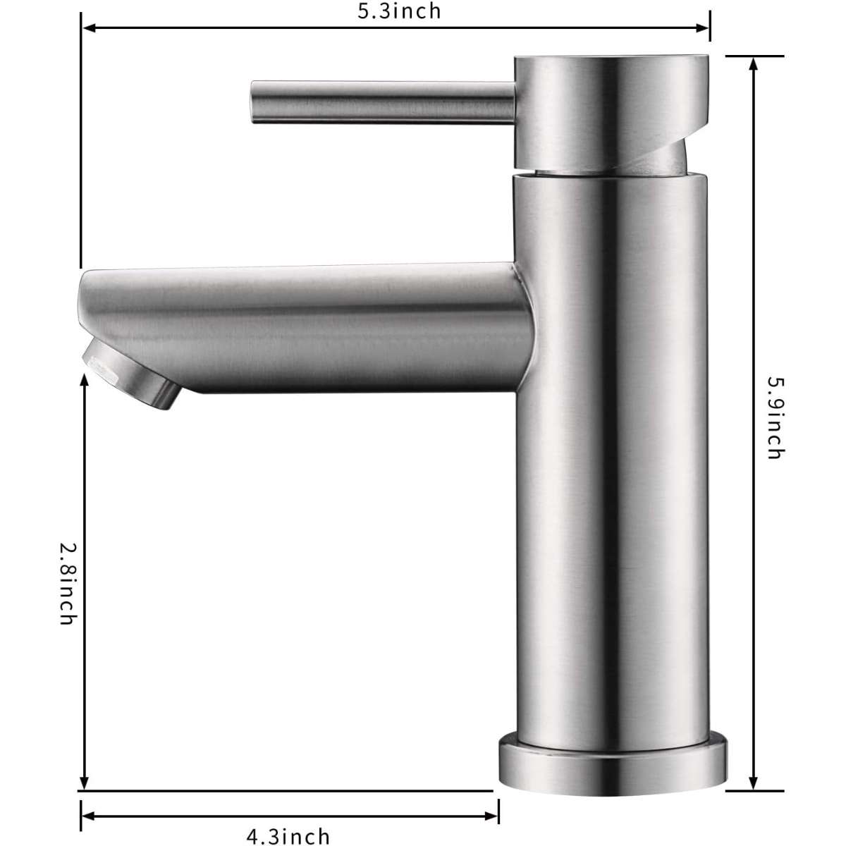 Single-hole bathroom faucet does not include 1.2GPM