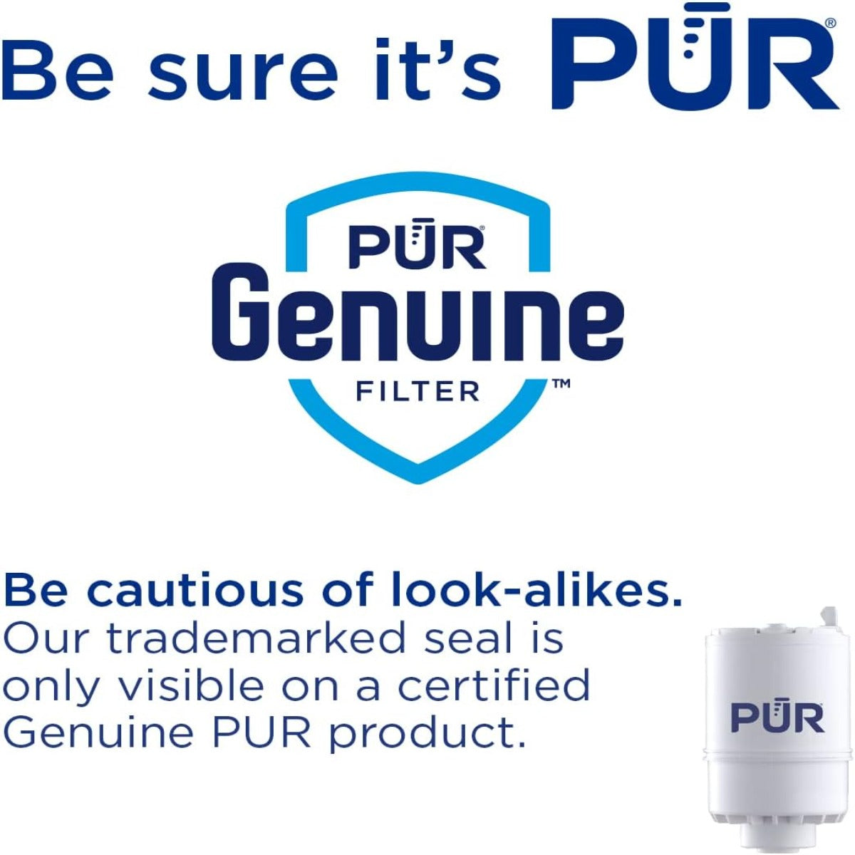 PUR faucet installed water filtration system horizontal, white, PFM150W