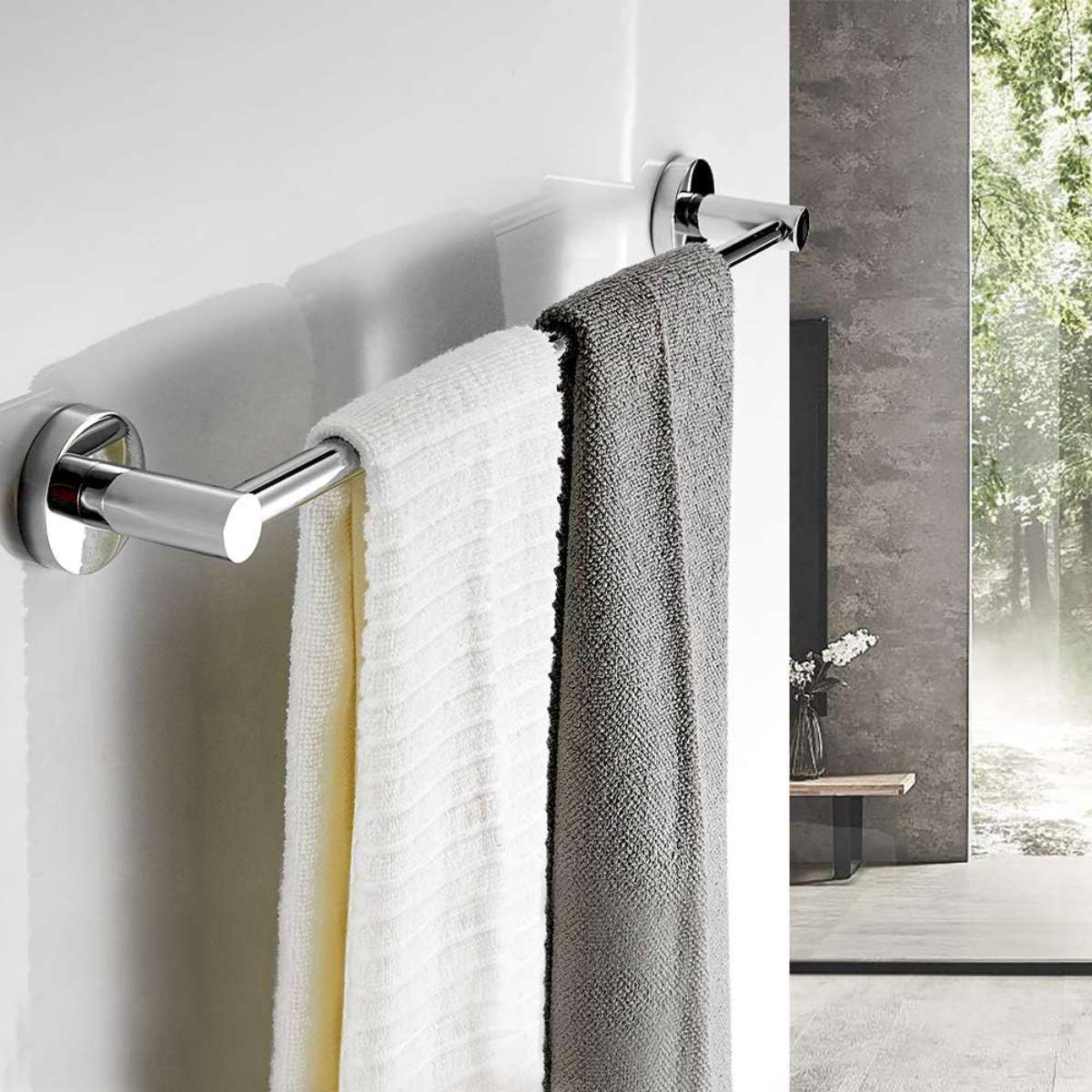 BESy adjustable 15.9 to 28.6 inch single towel bar rack