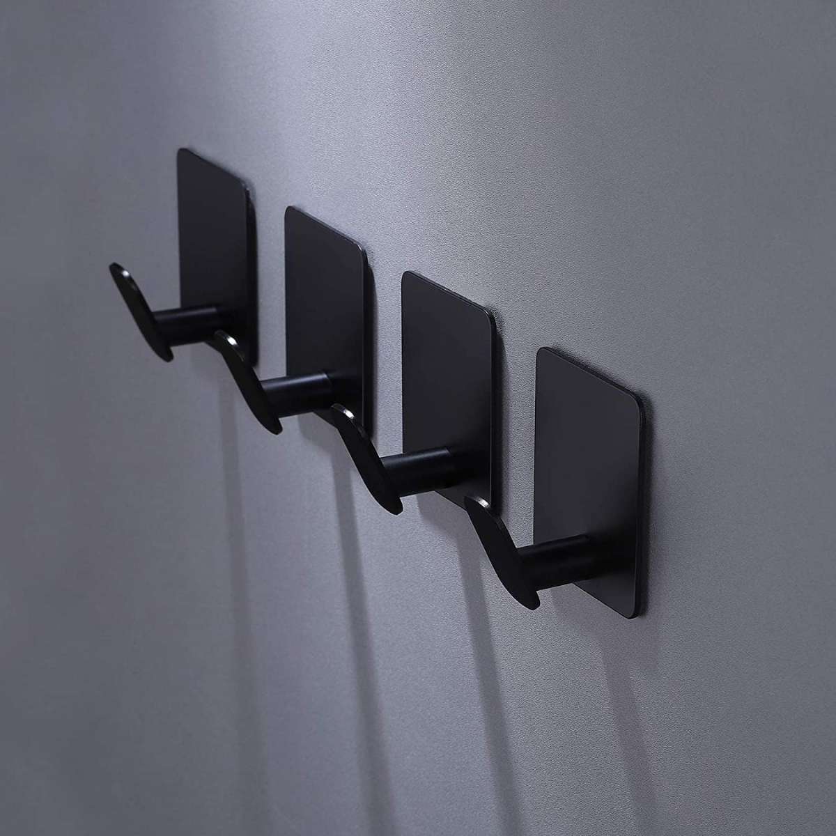 DELITON adhesive hook (matte black, stainless steel)