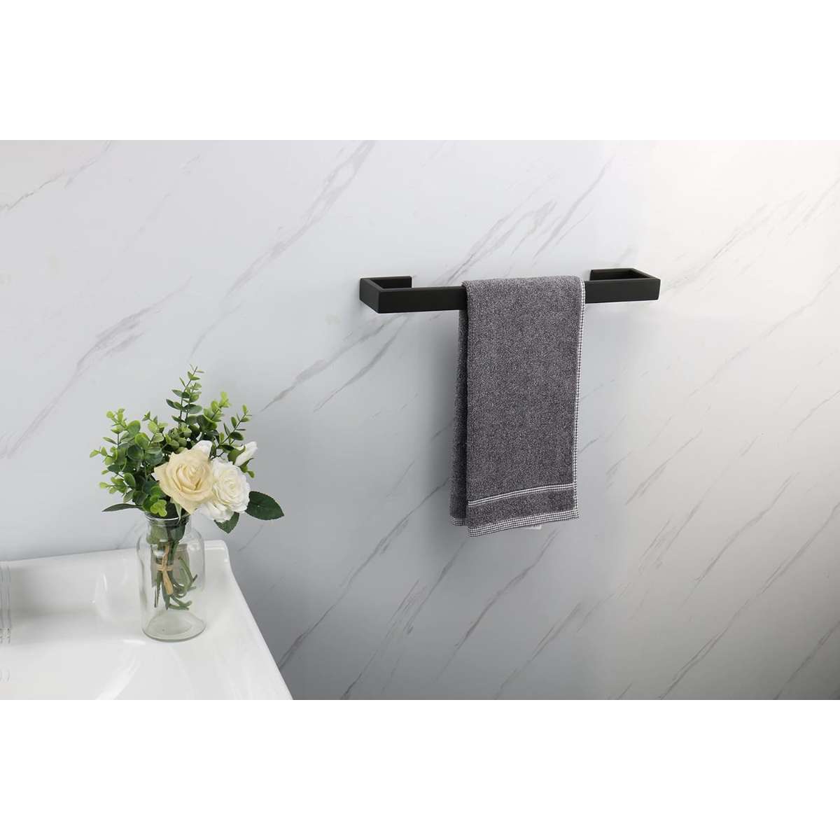 TocTen Towel Holder (Matte Black, 16")