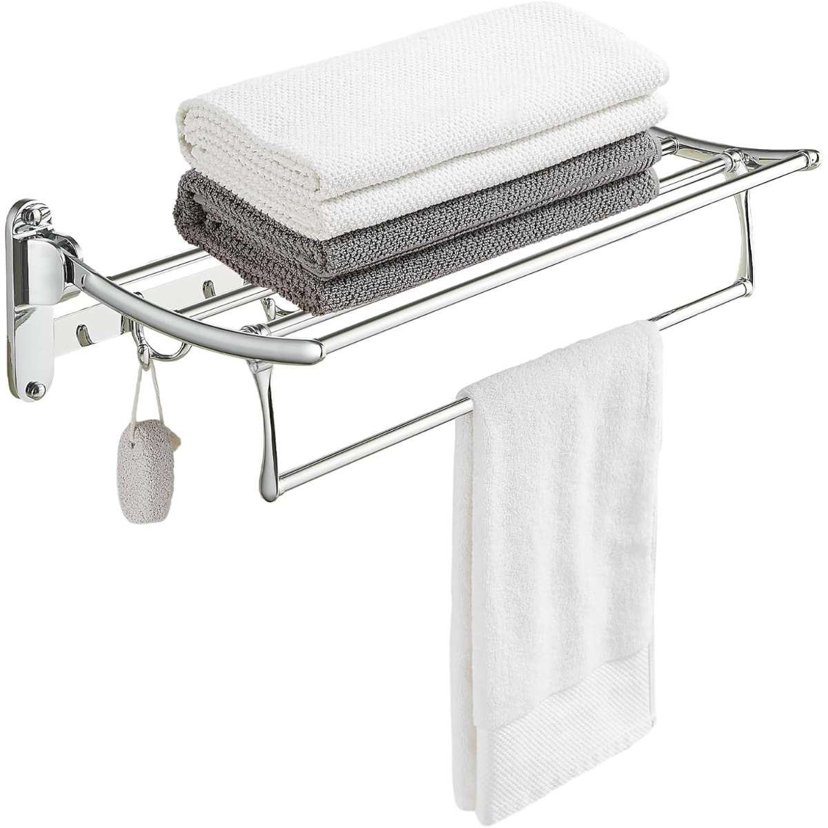 BESy 24-inch polished chrome towel rail