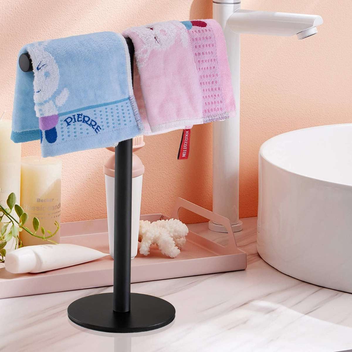 1-pack bathtub hand towel holder stand-up