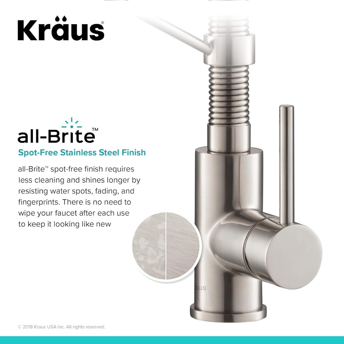 Kraus KPF-1610SFS Bolden 18-inch commercial multi-functional kitchen faucet