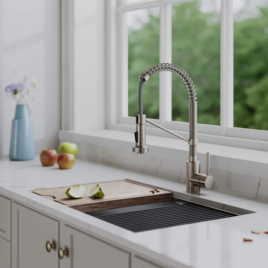 Kraus KPF-1610SFS Bolden 18-inch commercial multi-functional kitchen faucet