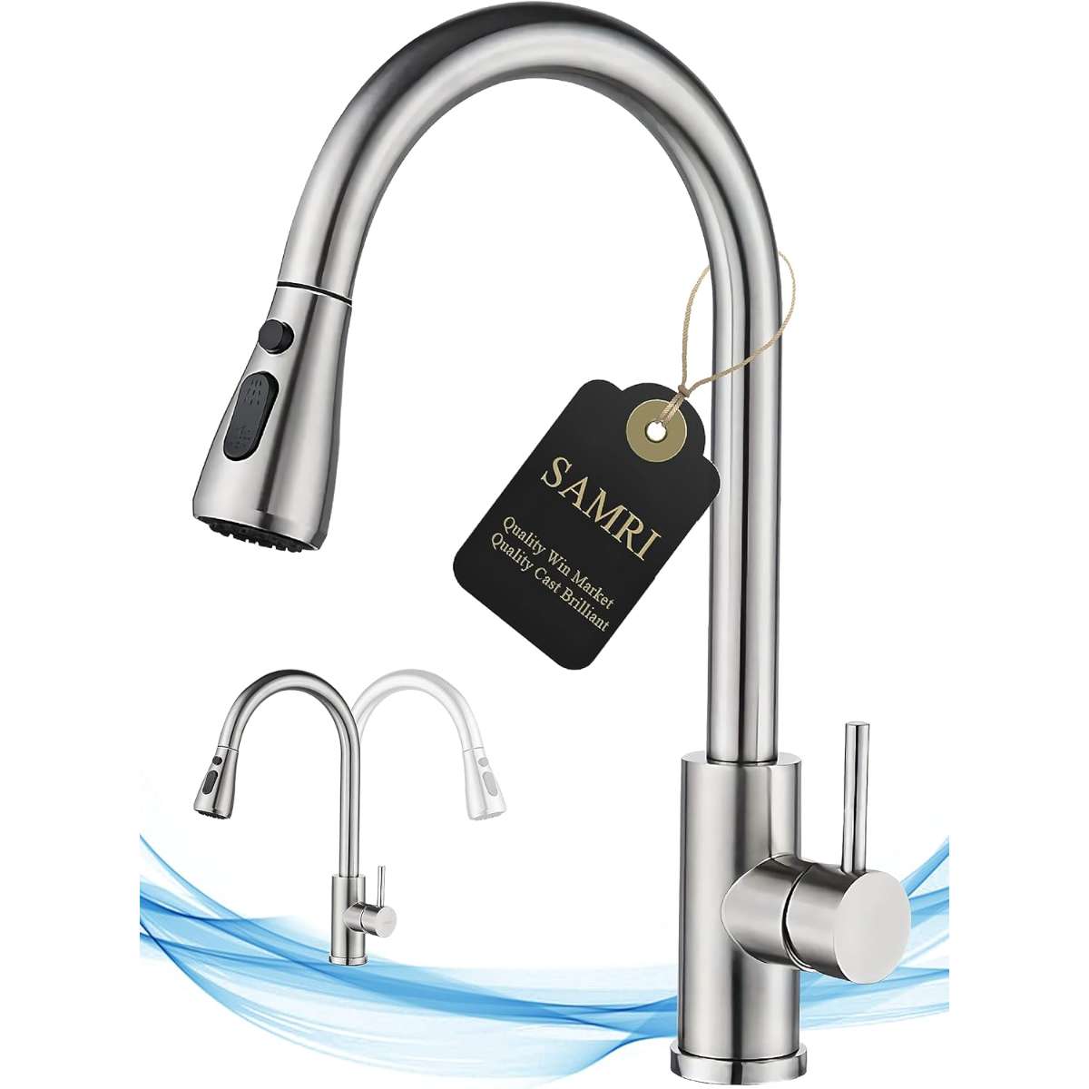 Kitchen faucet with pull-down sprayer