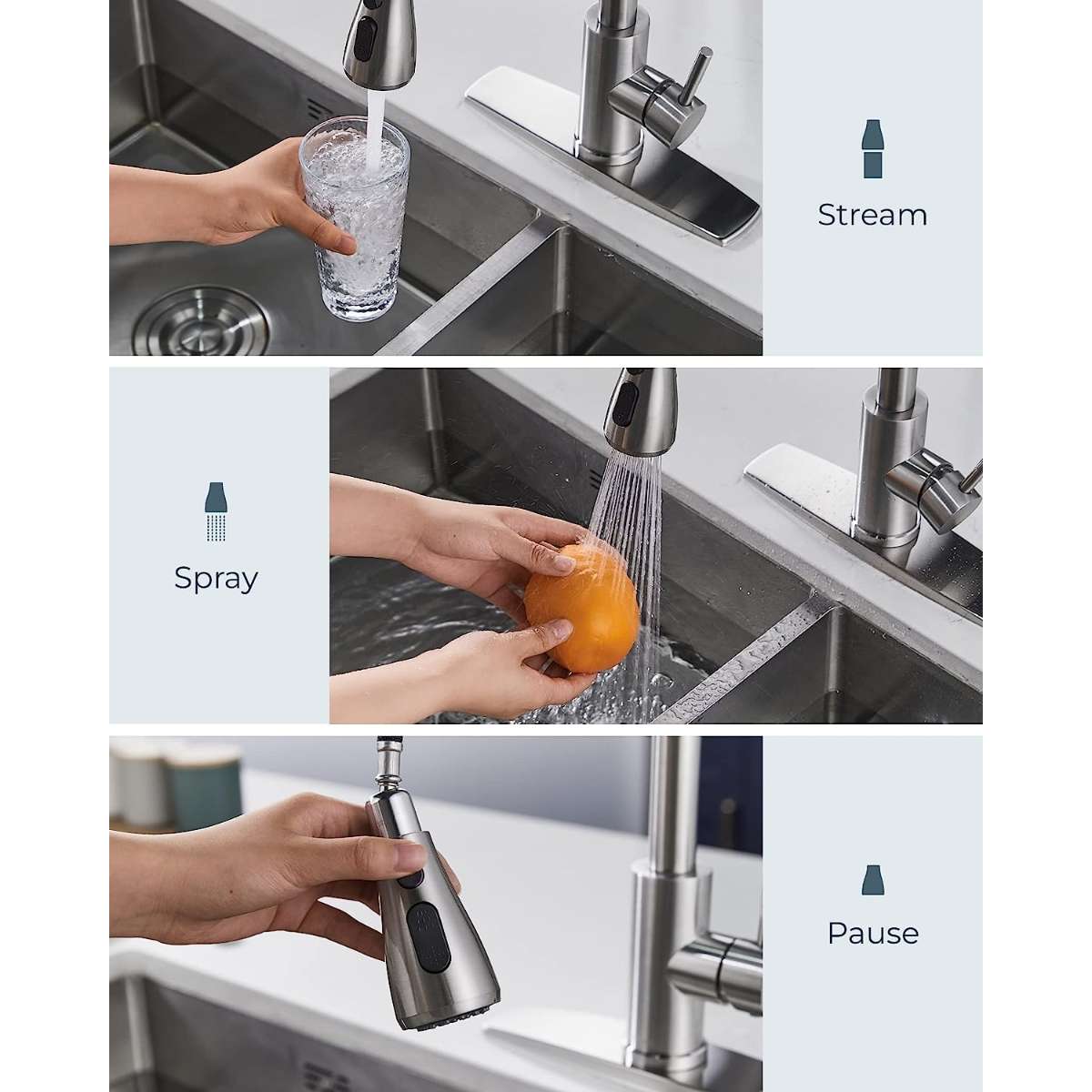 FORIOUS Kitchen Faucets