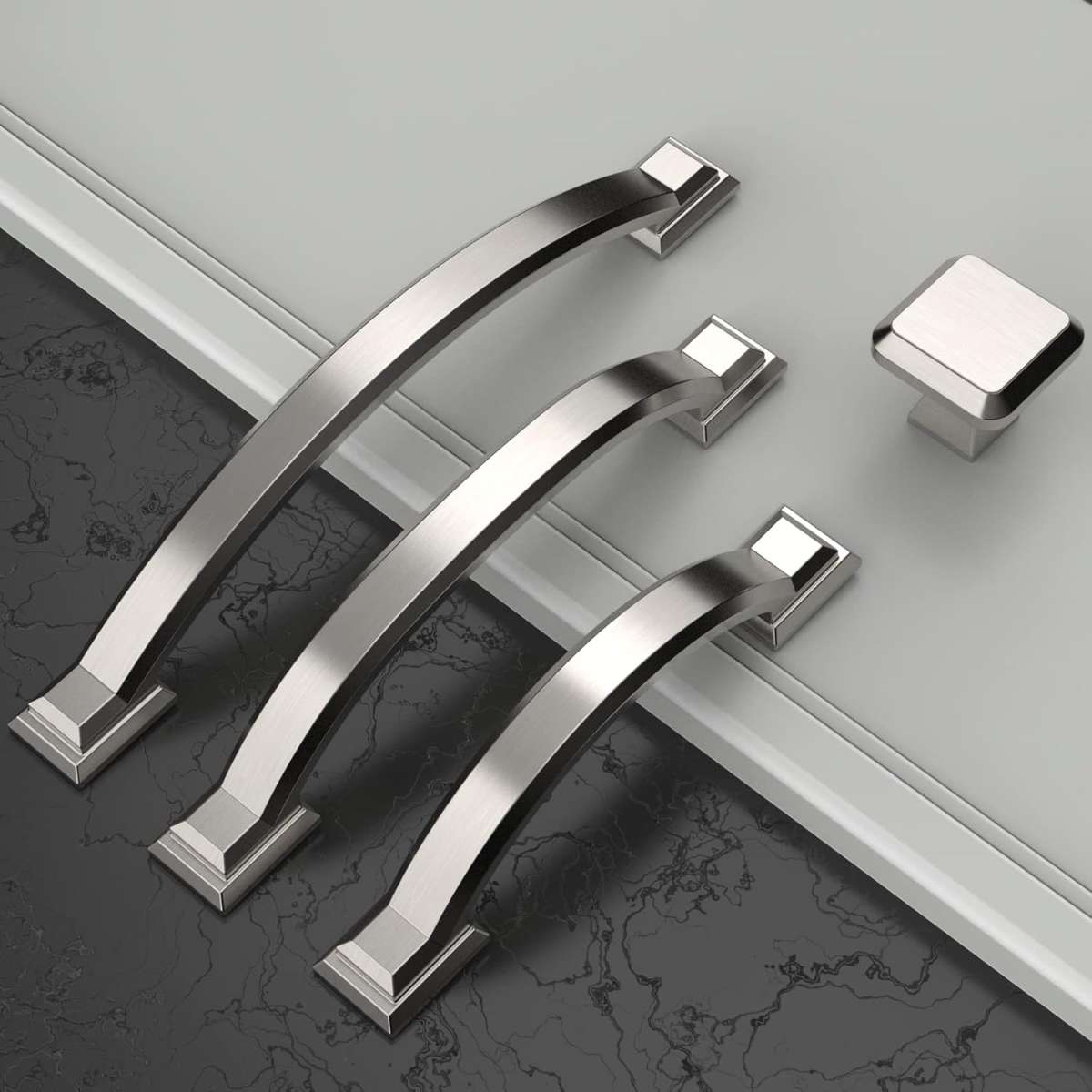 Amerdeco 10-Pack Brushed Satin Nickel Cabinet Pull