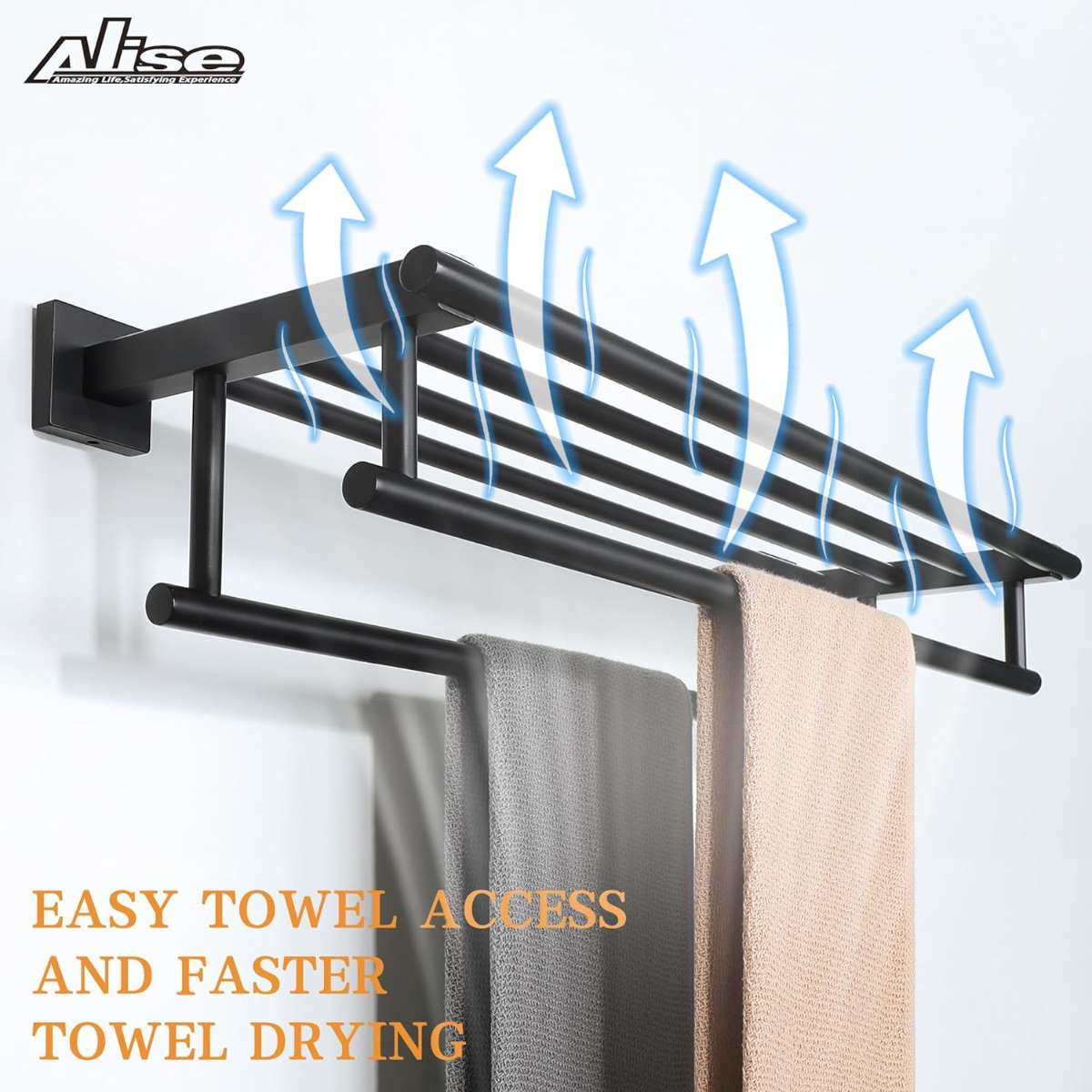 Alise towel rack for bathroom and toilet, GZ8000-B