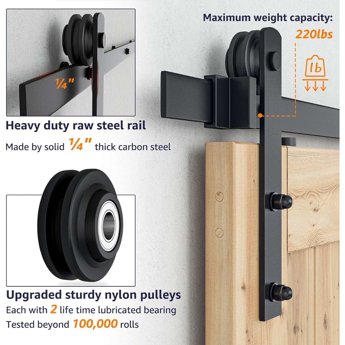 SMARTSTANDARD 6.6 FT BARN DOOR