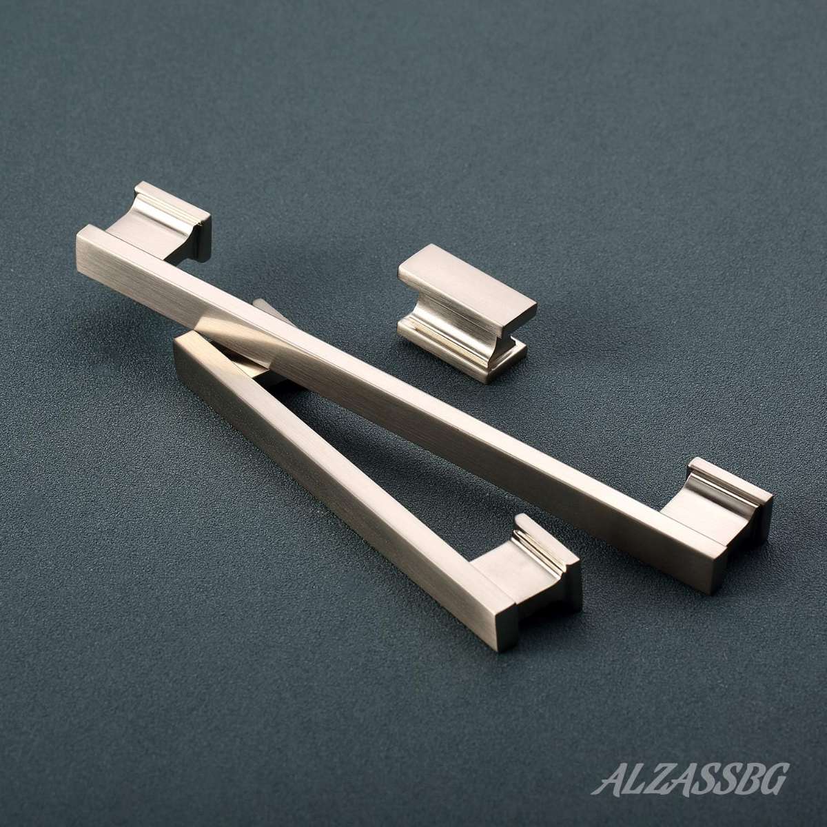 Alzassbg 10-Piece Brushed Satin Nickel Cabinet Handles