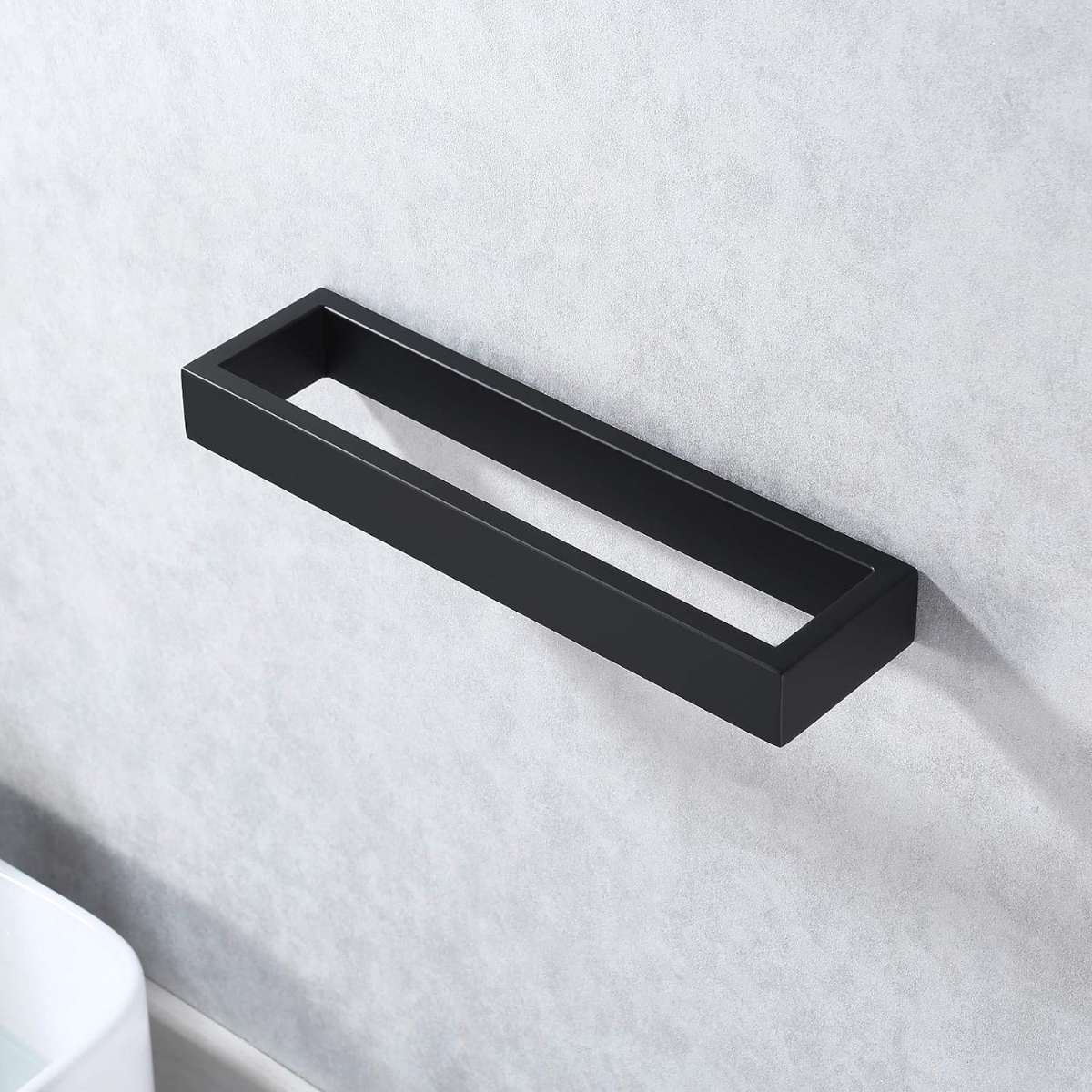 KES Hand Towel Rack Black Towel Ring, A23080-BK